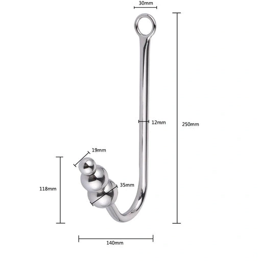 Anal Hooks Beaded Hook 5334 Elegant with and Cuffs Anal Collar 1001